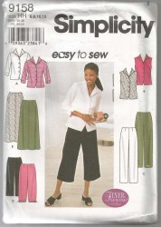 9158 SLVS OR NOT SHIRT, PANTS CAPRIS SKIRT PATTERN 14-20